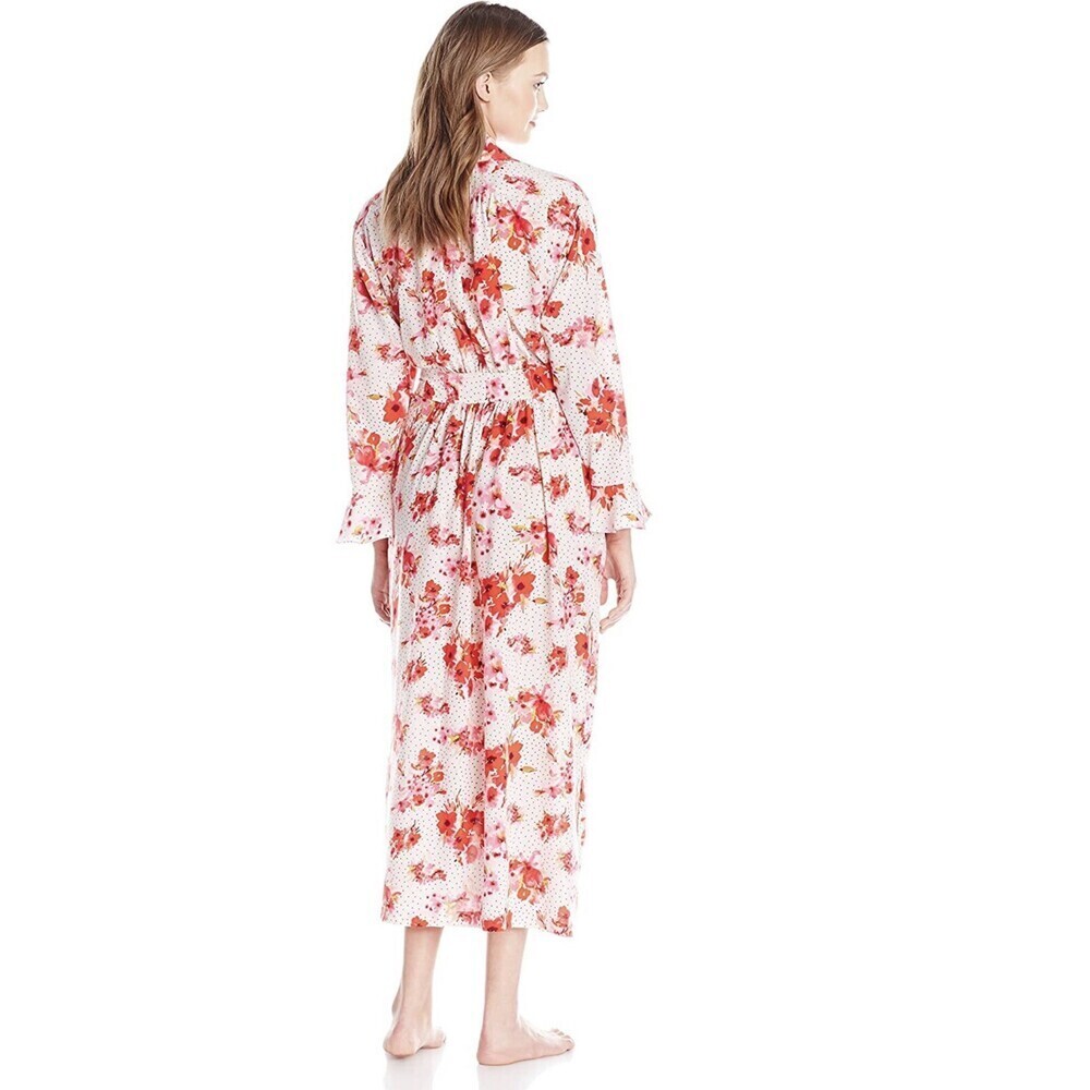 Oscar de la Renta Pink Label Women's Floral-Printed Long Robe Size S - Picture 3 of 4